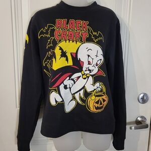 black craft cult casper the ghost goth alternative bats pull over sweatshirt